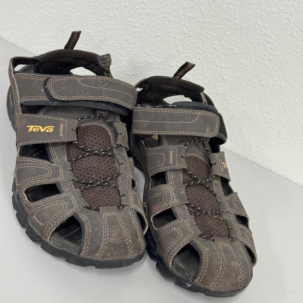Teva Men's Hiking Sandals Brown Waterproof Outdoor Water Shoes Size 9